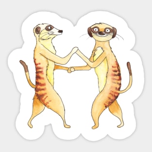 Dancing meerkats Sticker